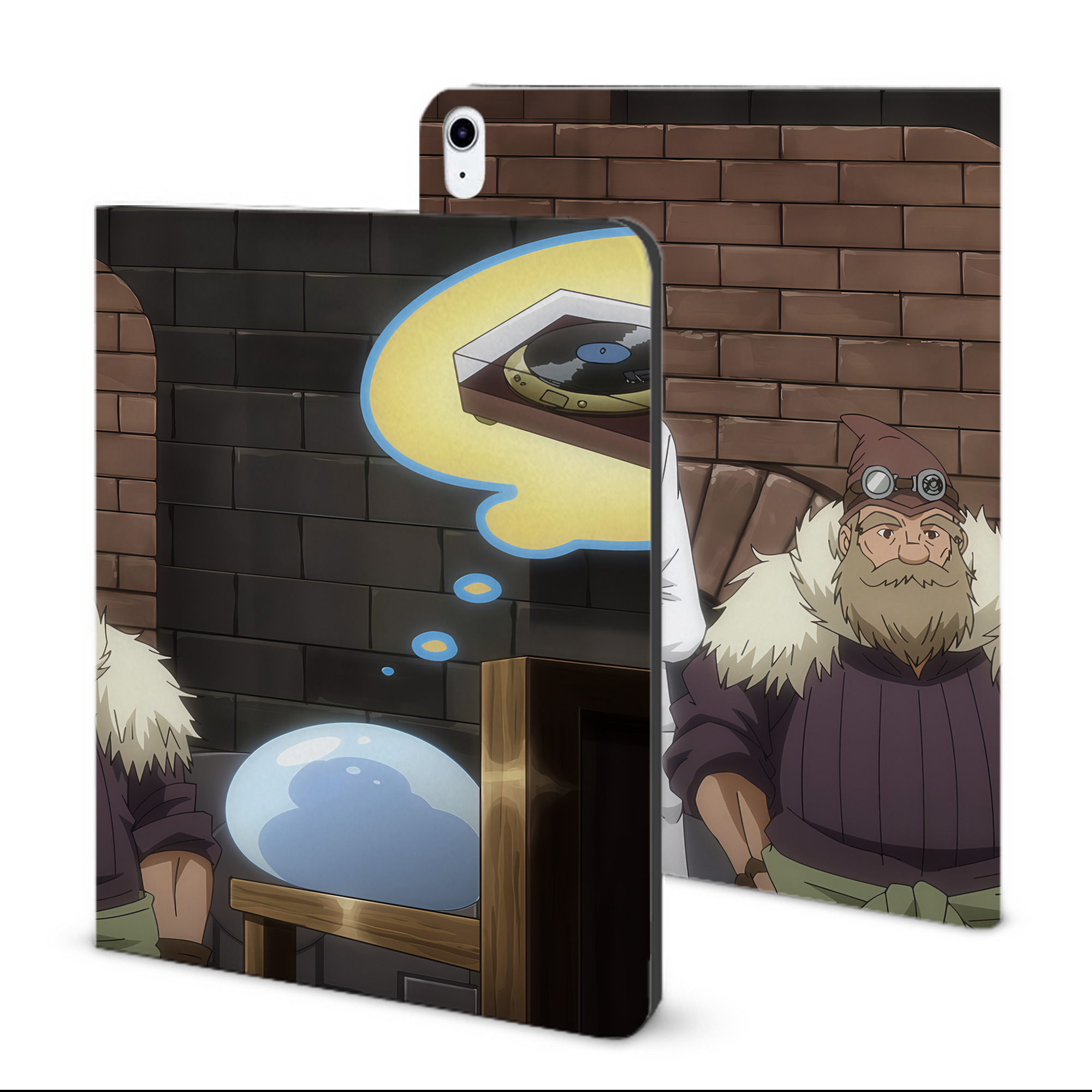 （画像用） 転スラ Regarding Reincarnated to Slime IPad ケース ブック型 PUレザー TPU 耐衝撃 軽量 薄型 ペン収納なし 全面保護 IPad 各モデル対応